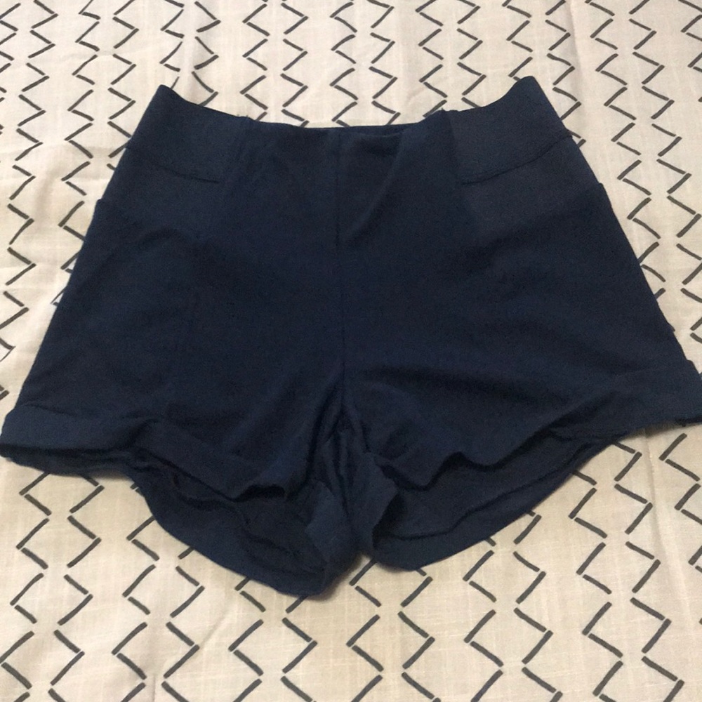 Navy blue stretchy shorts